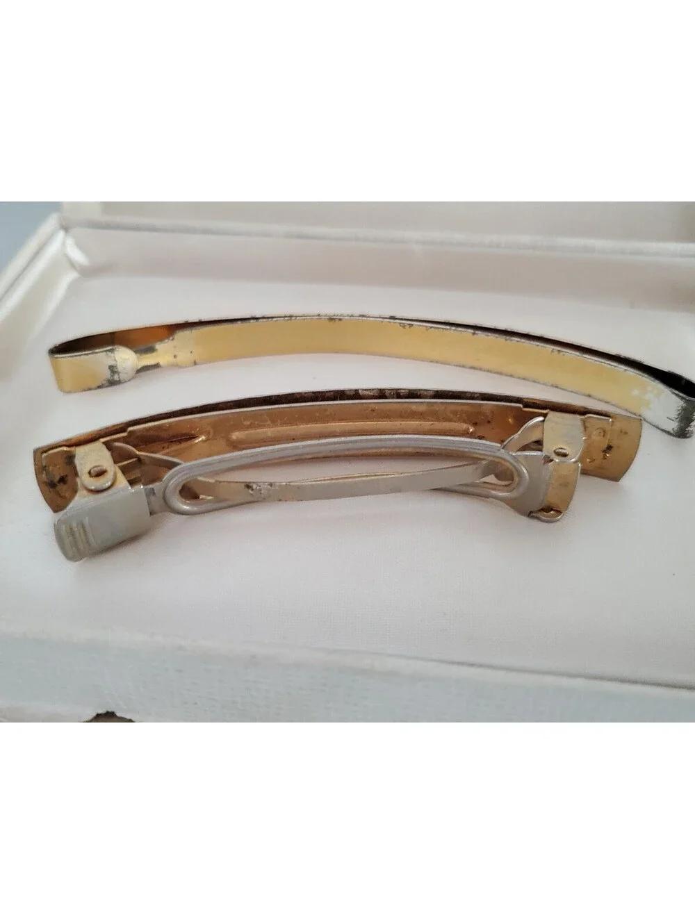 Vintage Silver & Gold Hair Clip Set of 2